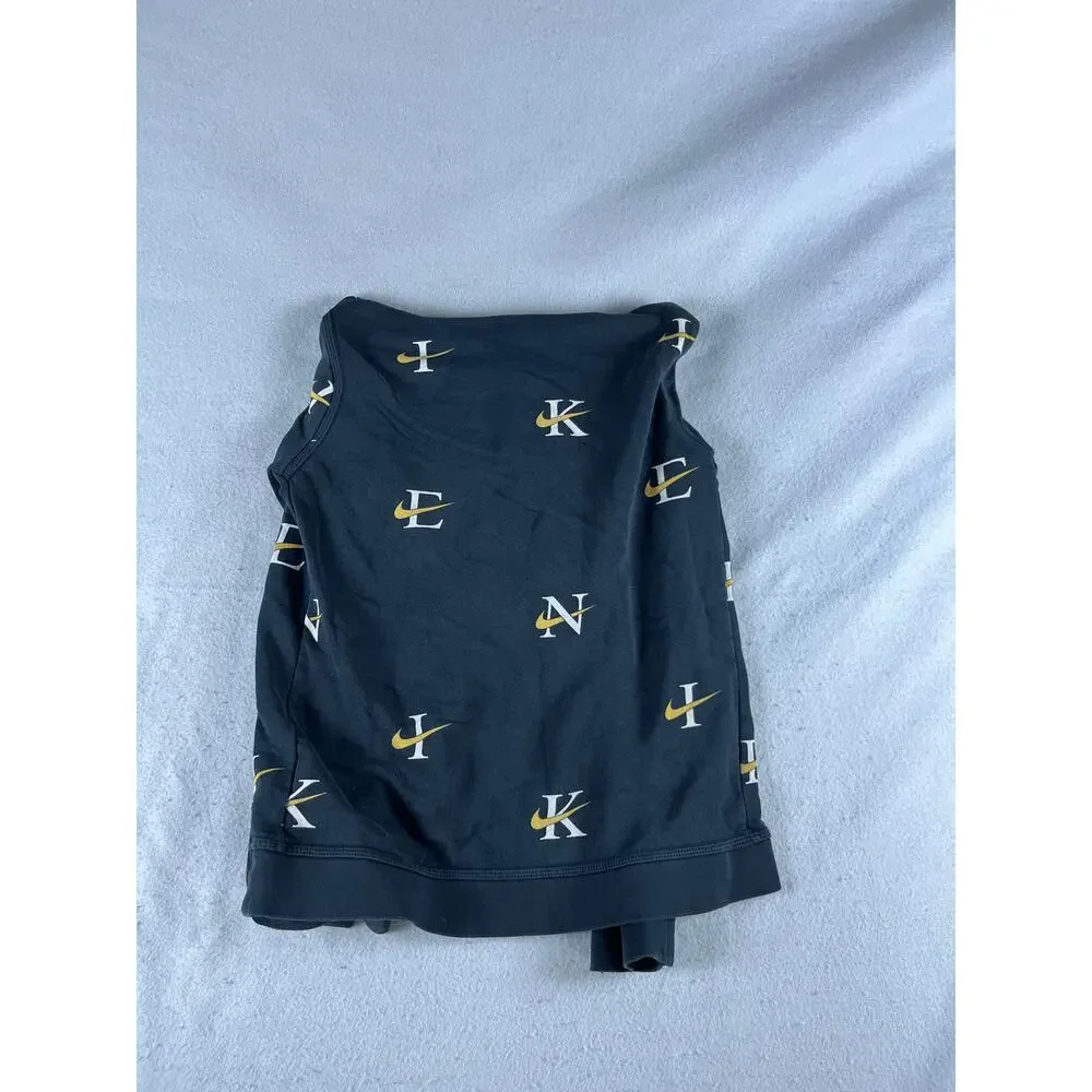 Nike Hoodie Youth XL Black Monogram All Over Print Spellout Futura Logo Pullover